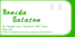 monika balaton business card